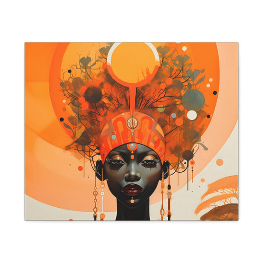 Beautiful Autumn Afternoon Black Woman Art Canvas Wall Print - Xtreme Shopper