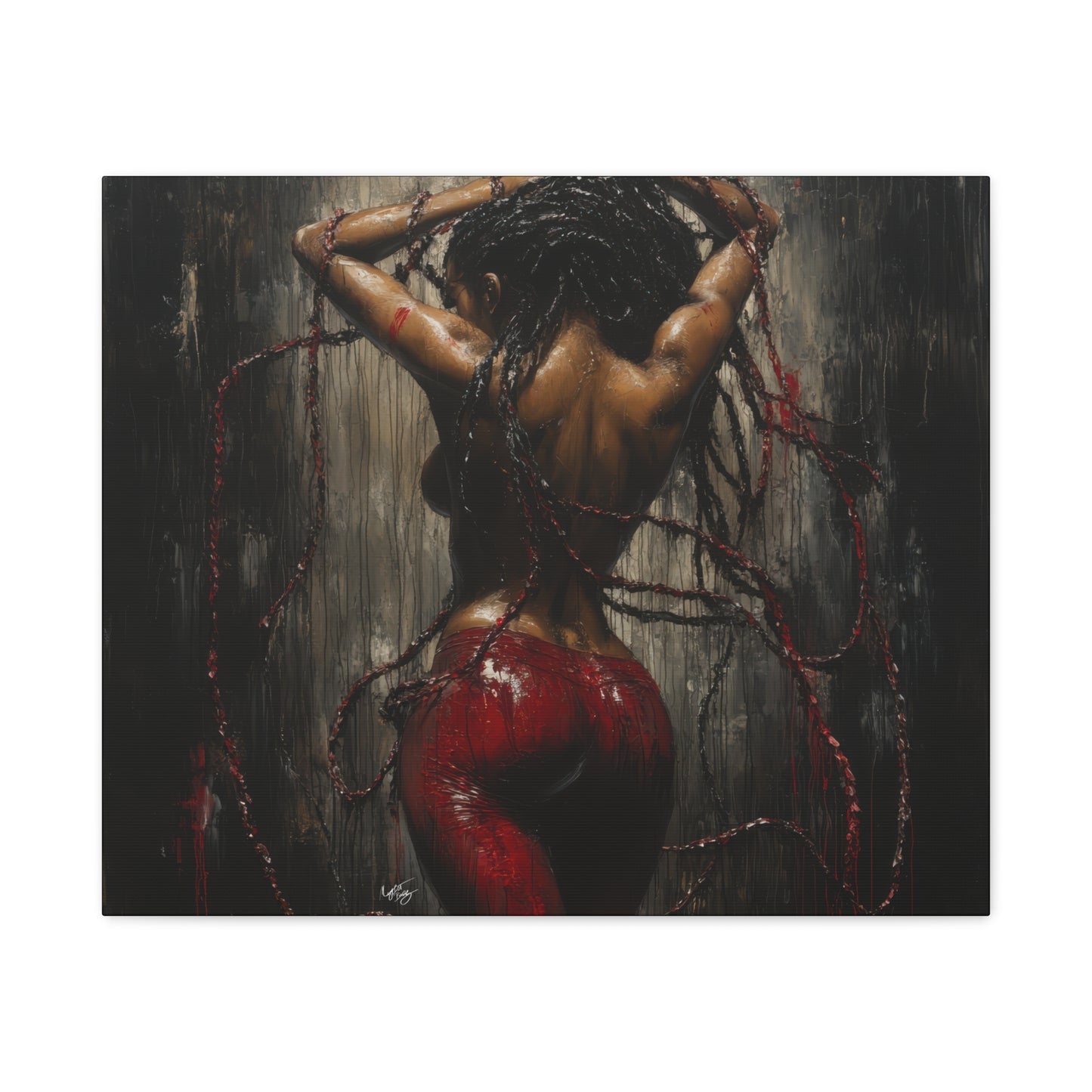 Private Dancer Afrocentric Black Woman Art Canvas Wall Print