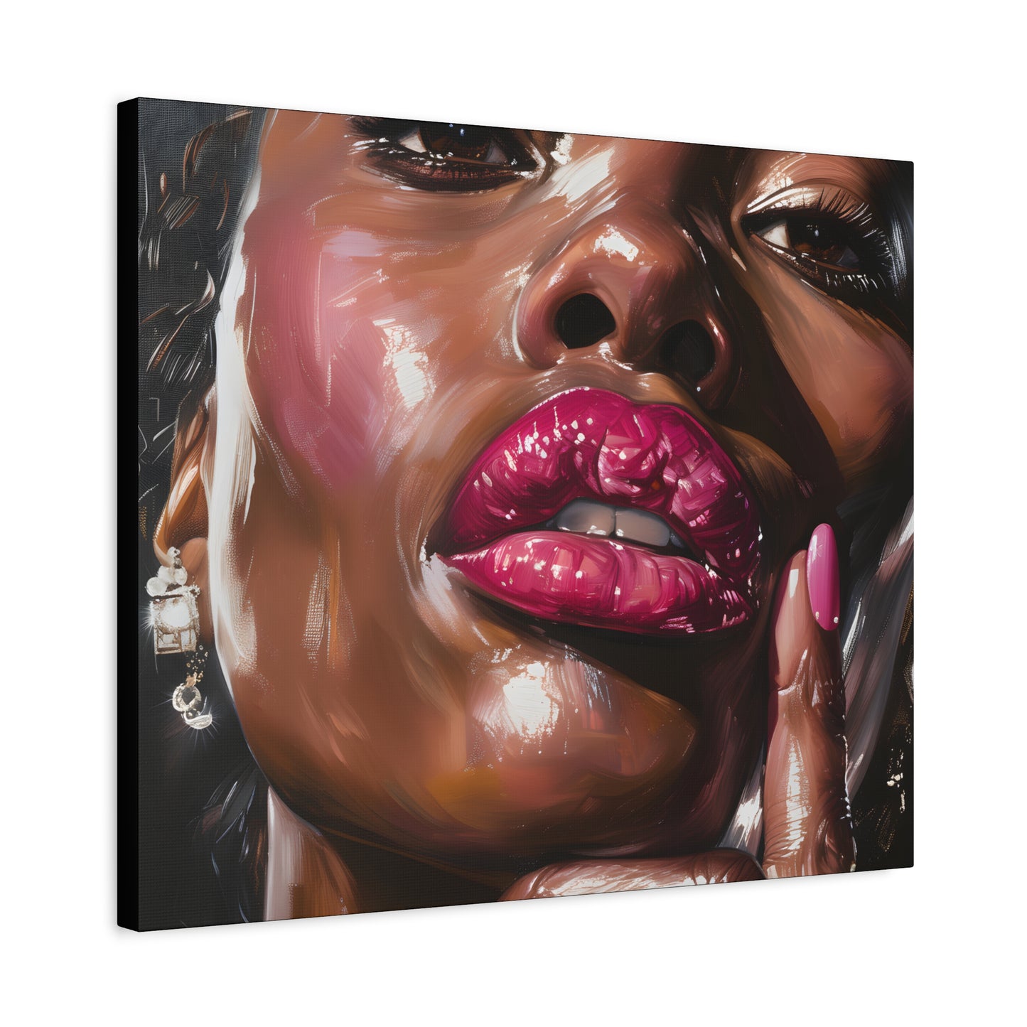 Let Me Tell You A Secret Afrocentric Black Woman Art Canvas Wall Print