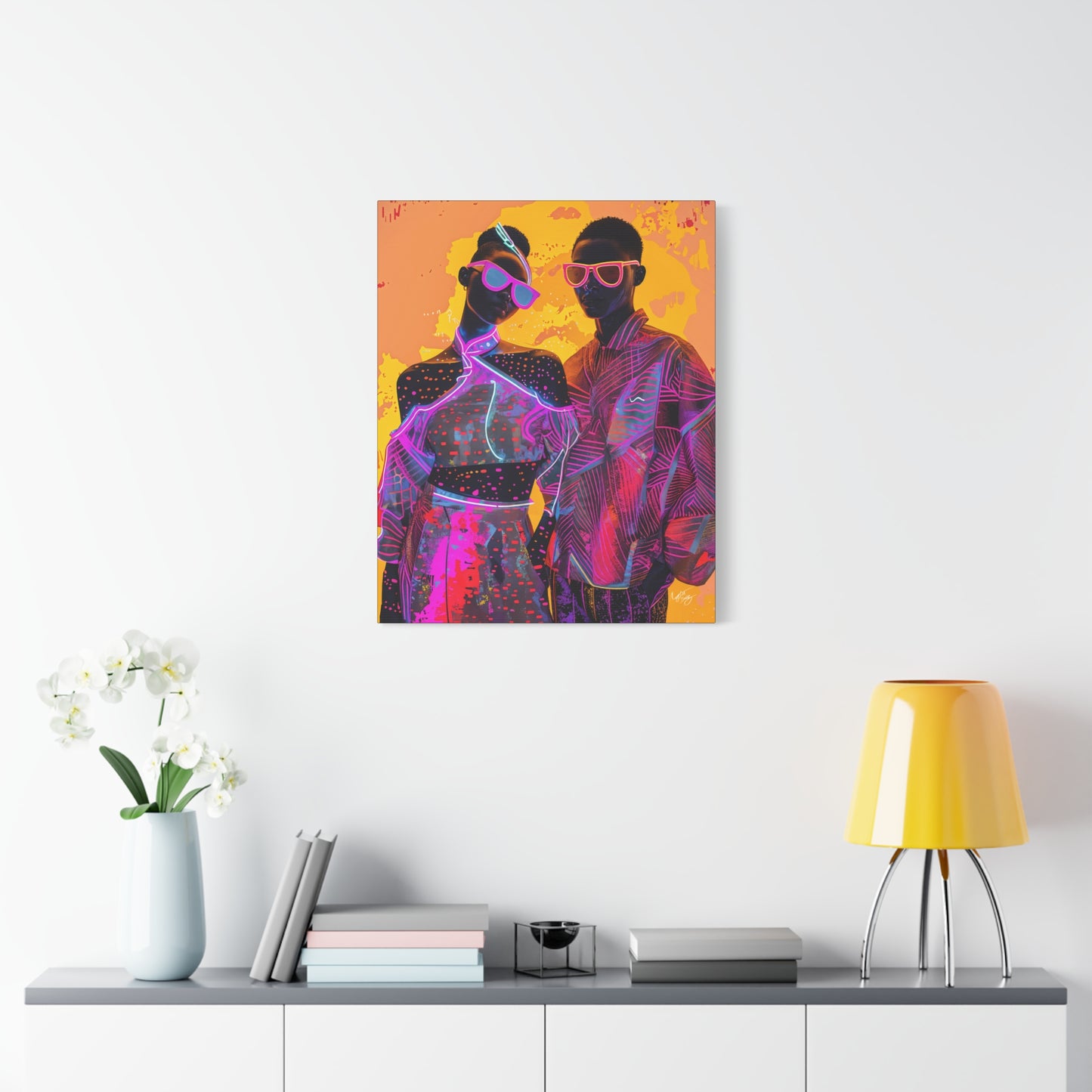 You Know We're Fly Afrocentric Black Abstract Art Canvas Wall Print