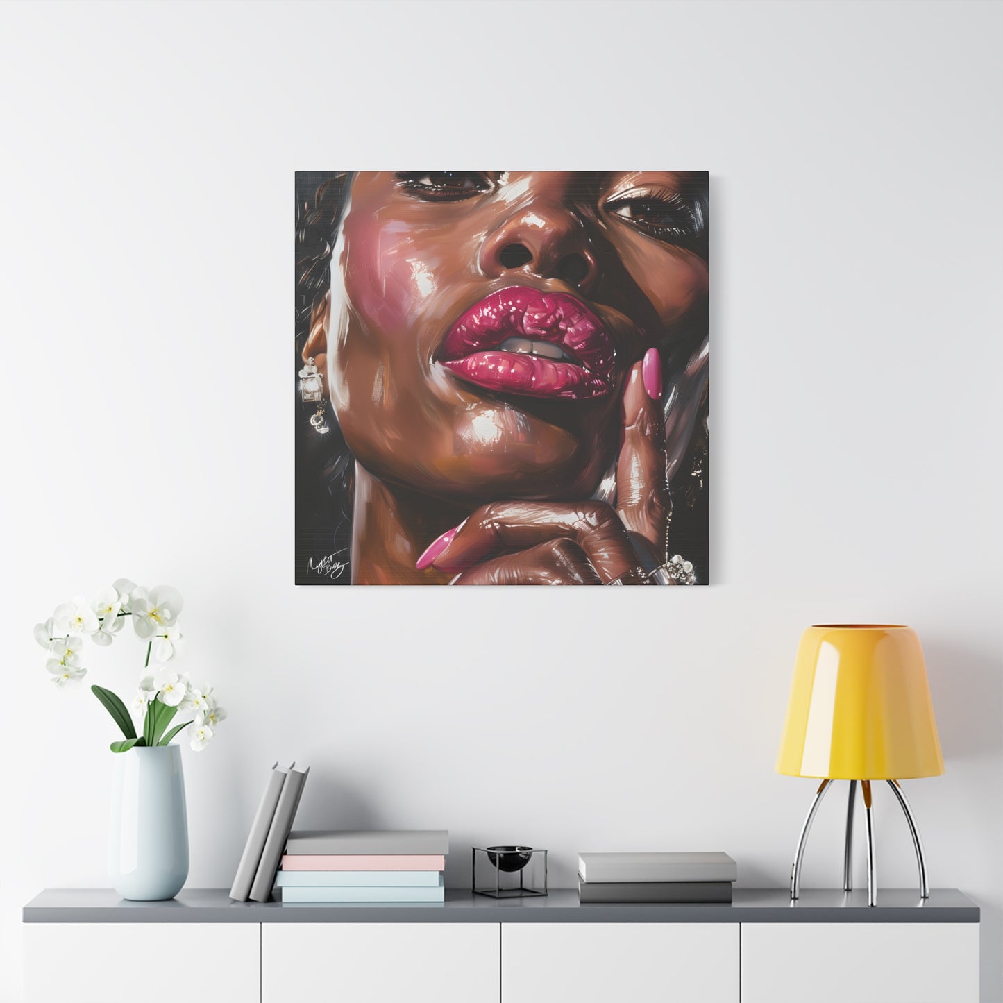 Let Me Tell You A Secret Afrocentric Black Woman Art Canvas Wall Print