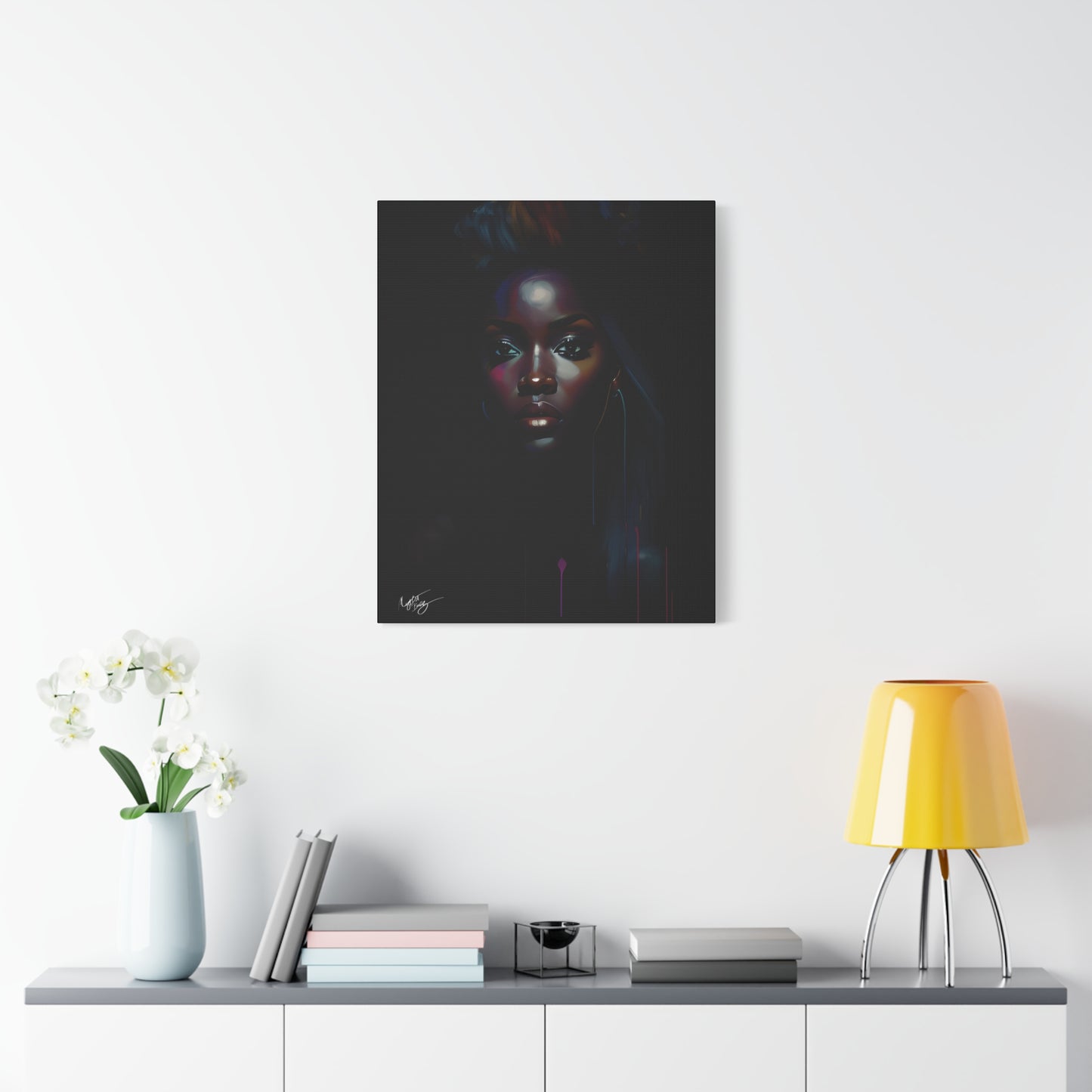 The Look Black Woman Abstract Artwork Canvas Wall Print