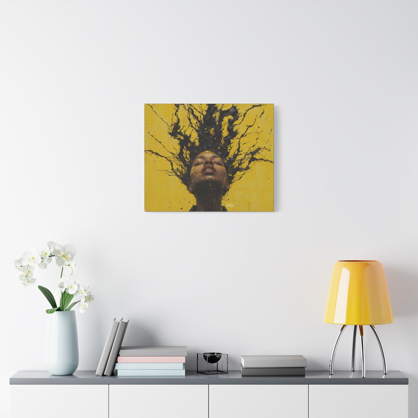Hype Afrocentric Black Woman Art Canvas Wall Print