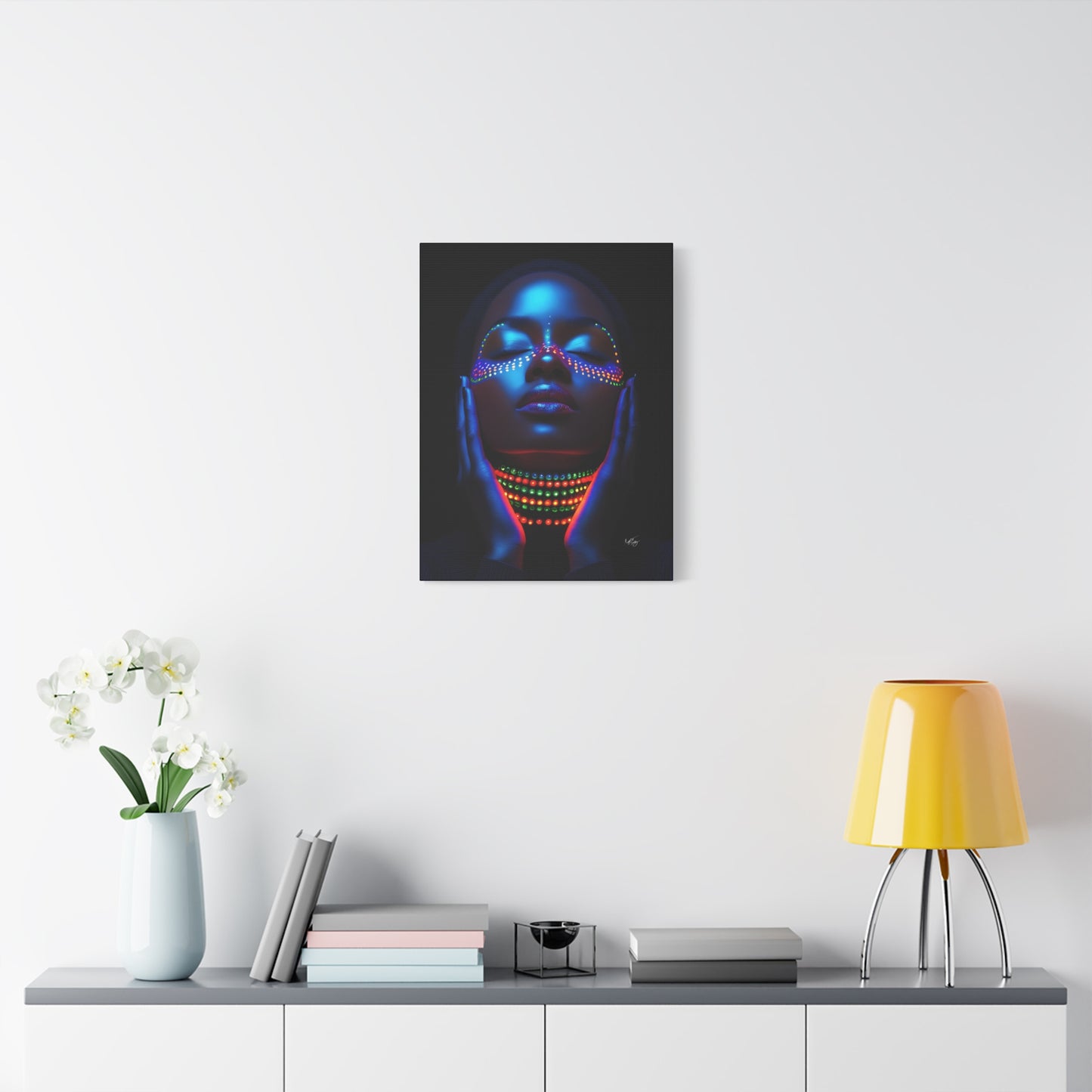 My Future Is Brighter Than The Darkness Black Woman Art Canvas Wall Print