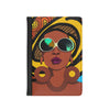 Vacation Vibes Vegan Leather Black Art RFID Blocking Passport Cover