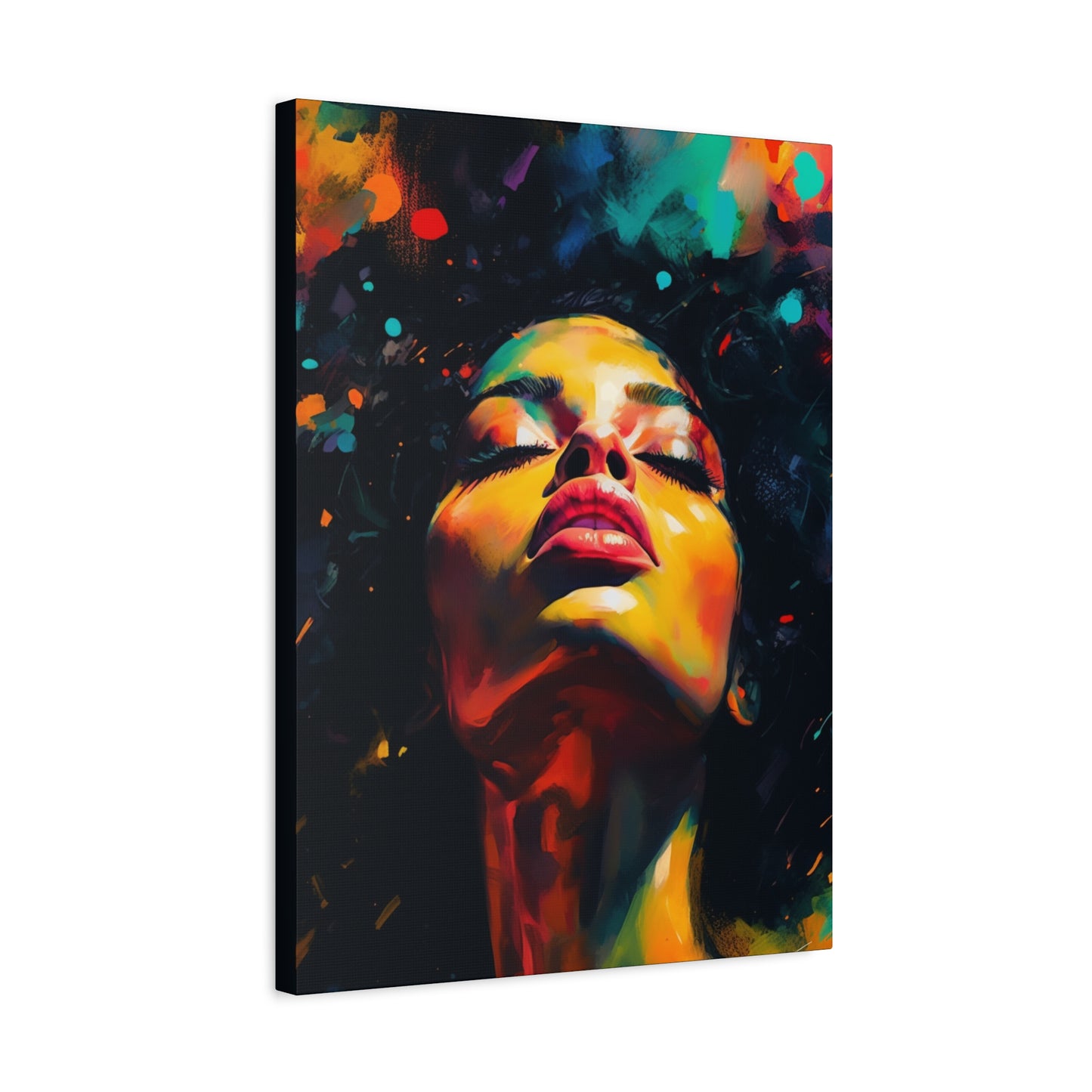 The Rapture Black Woman Abstract Artwork Canvas Wall Print