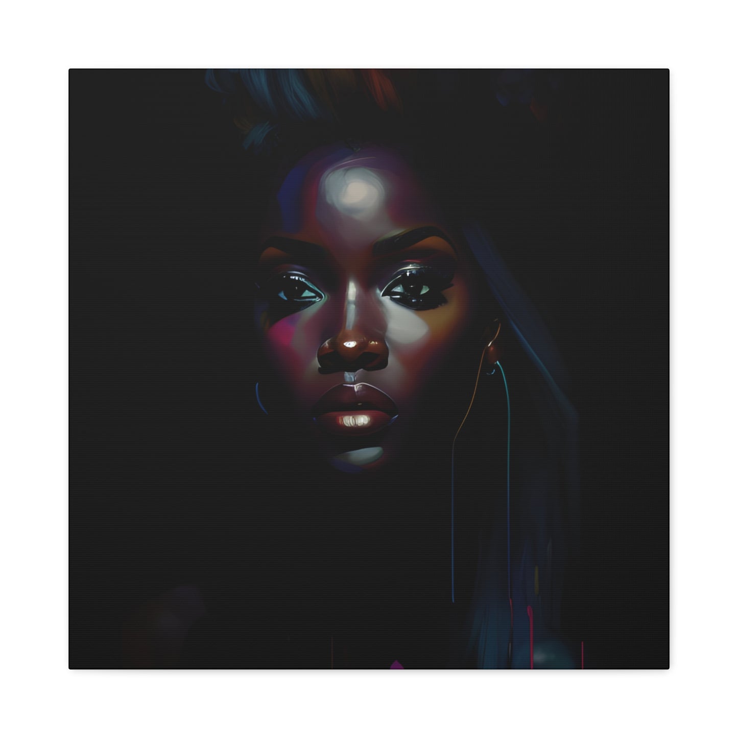 The Look Black Woman Abstract Artwork Canvas Wall Print