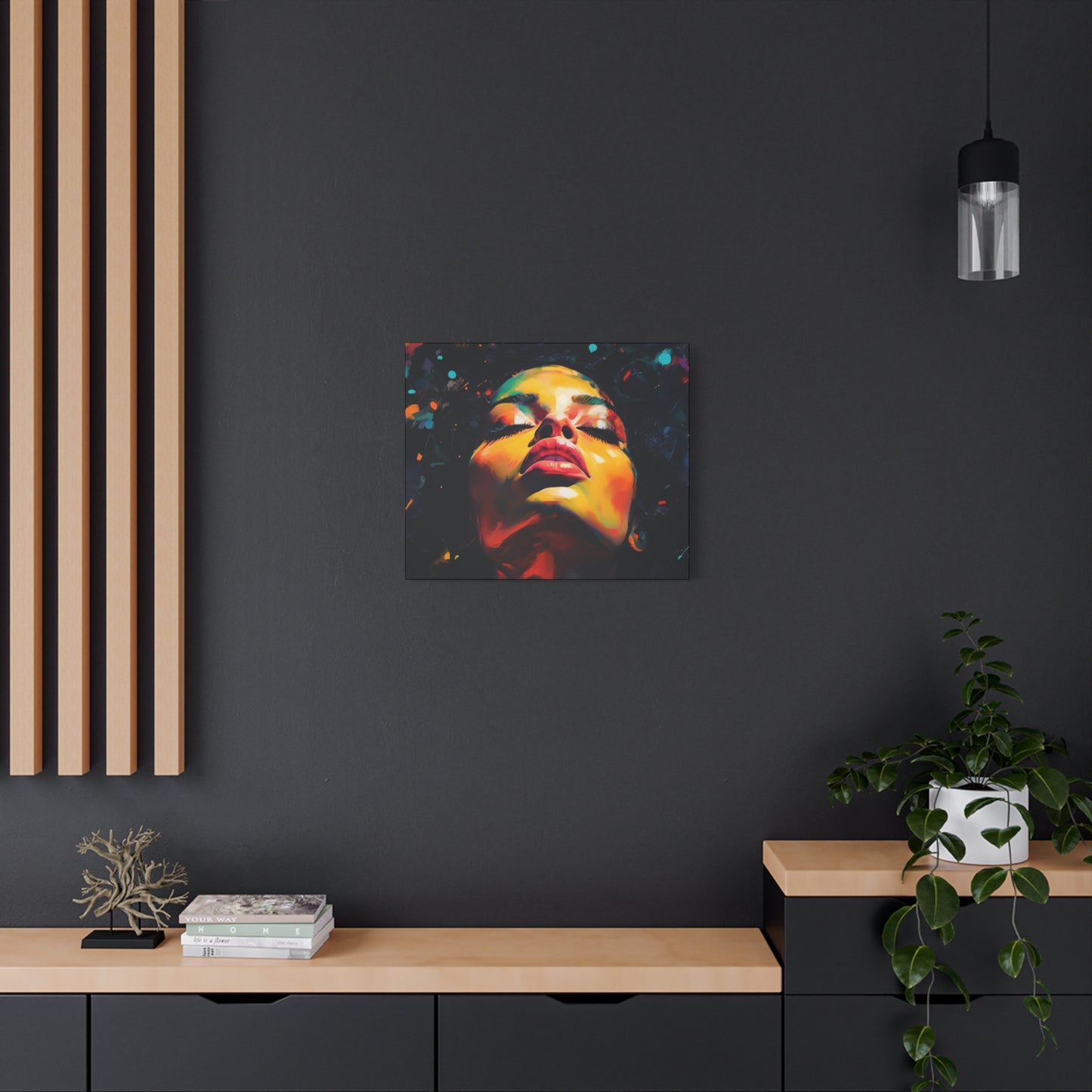 The Rapture Black Woman Abstract Artwork Canvas Wall Print