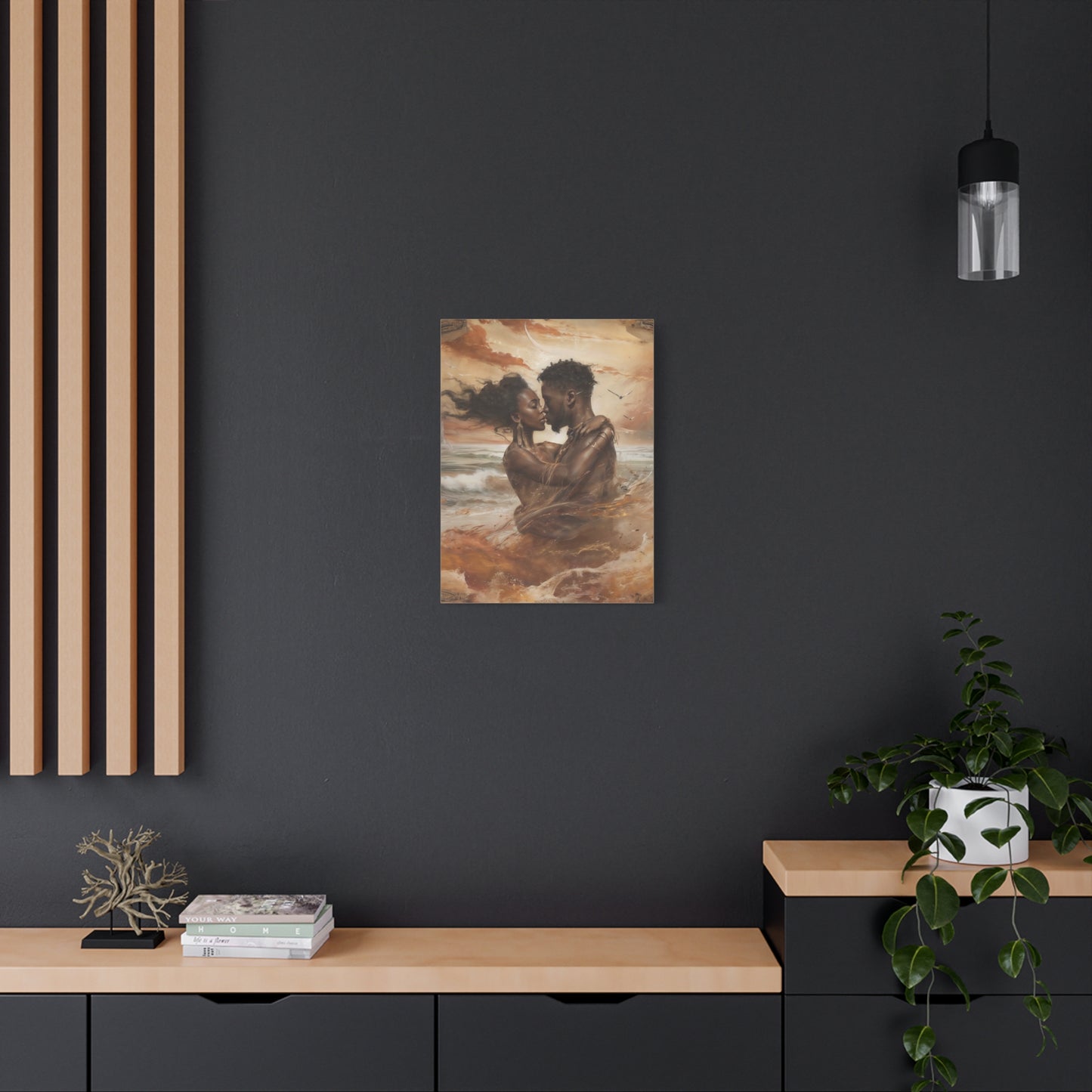 Forever Mine Black Love Art Canvas Wall Print