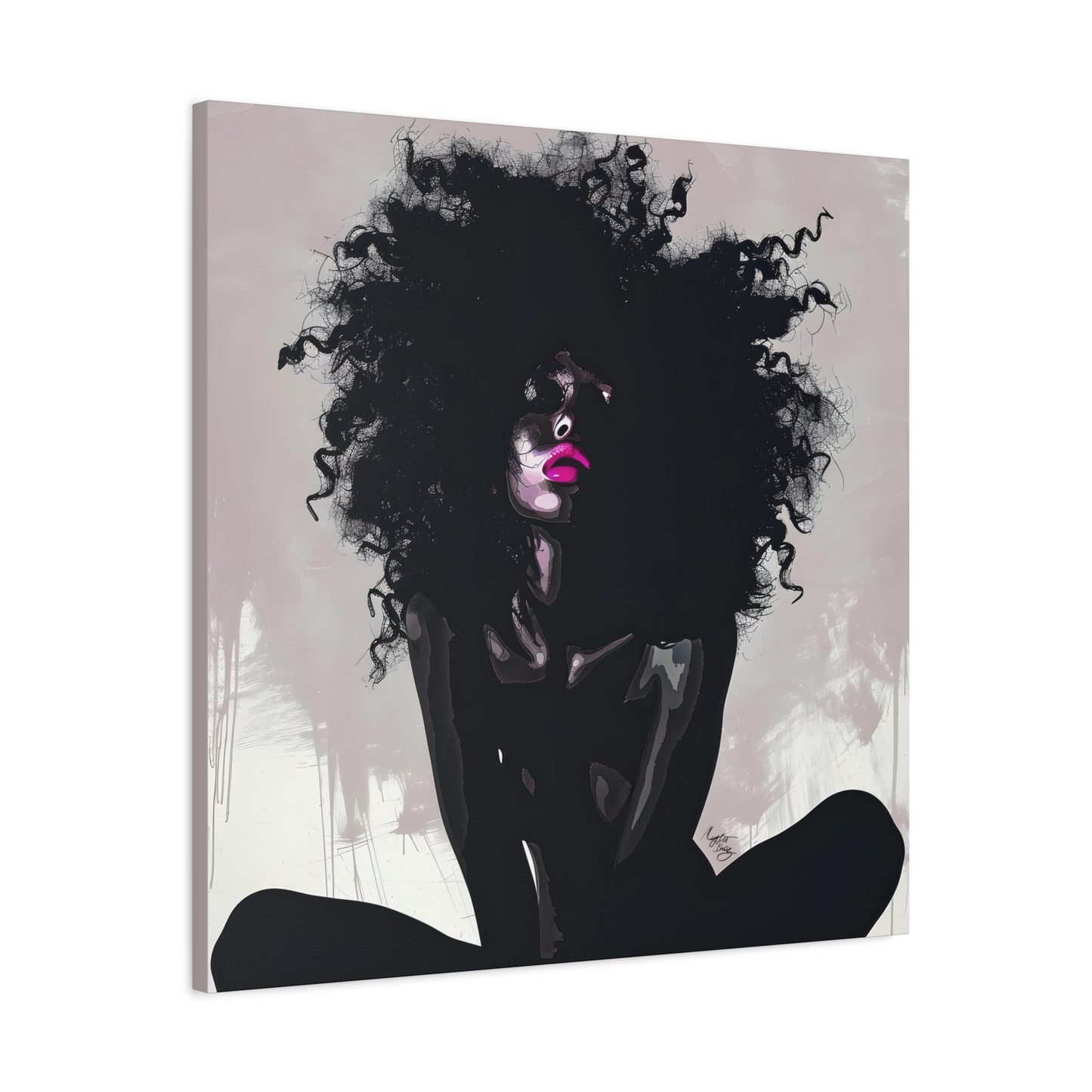 I Know You See Me Afrocentric Black Woman Abstract Art Canvas Wall Print