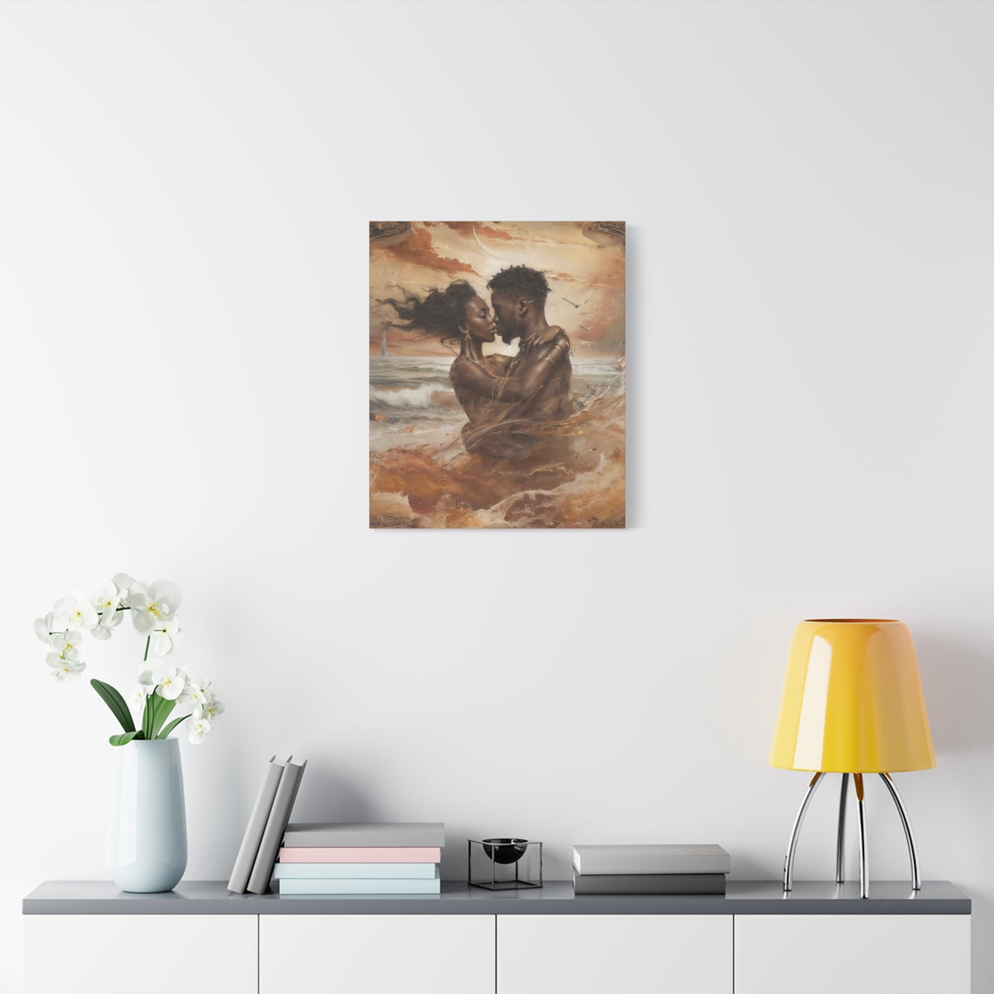 Forever Mine Black Love Art Canvas Wall Print