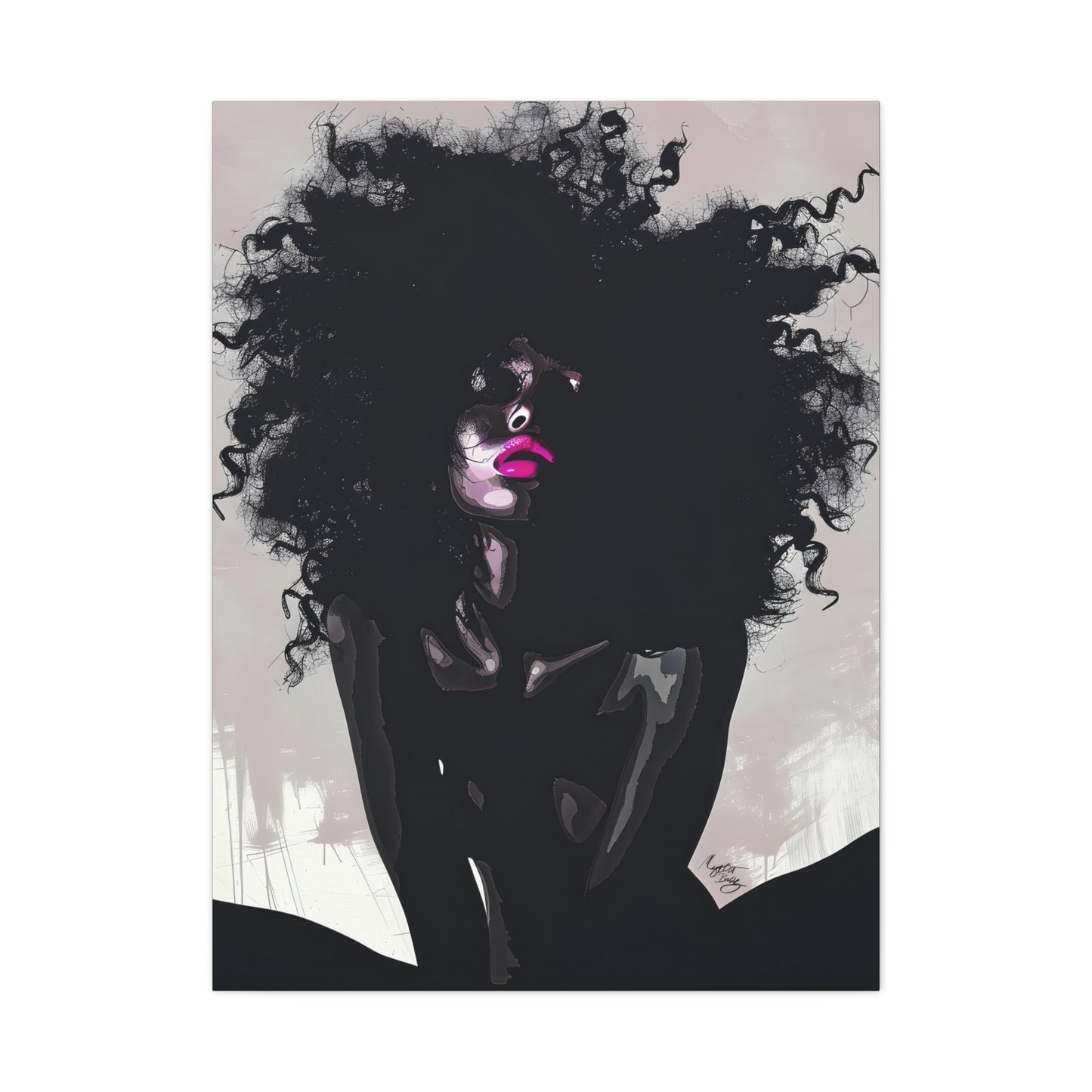I Know You See Me Afrocentric Black Woman Abstract Art Canvas Wall Print
