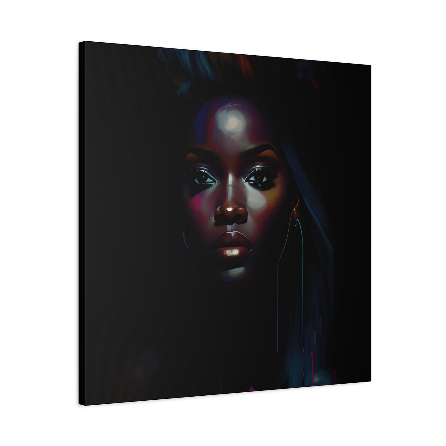 The Look Black Woman Abstract Artwork Canvas Wall Print