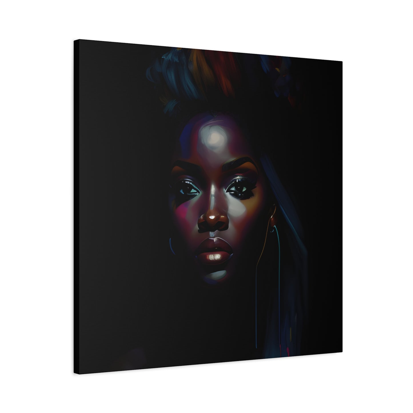 The Look Black Woman Abstract Artwork Canvas Wall Print