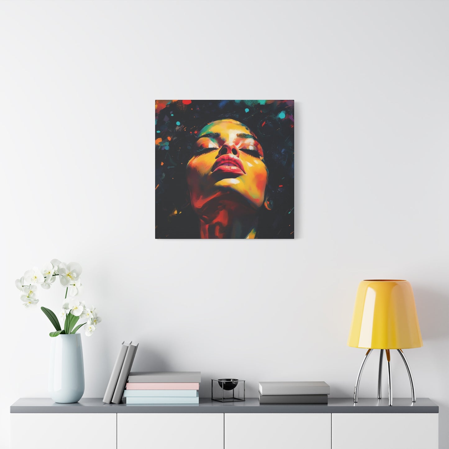 The Rapture Black Woman Abstract Artwork Canvas Wall Print