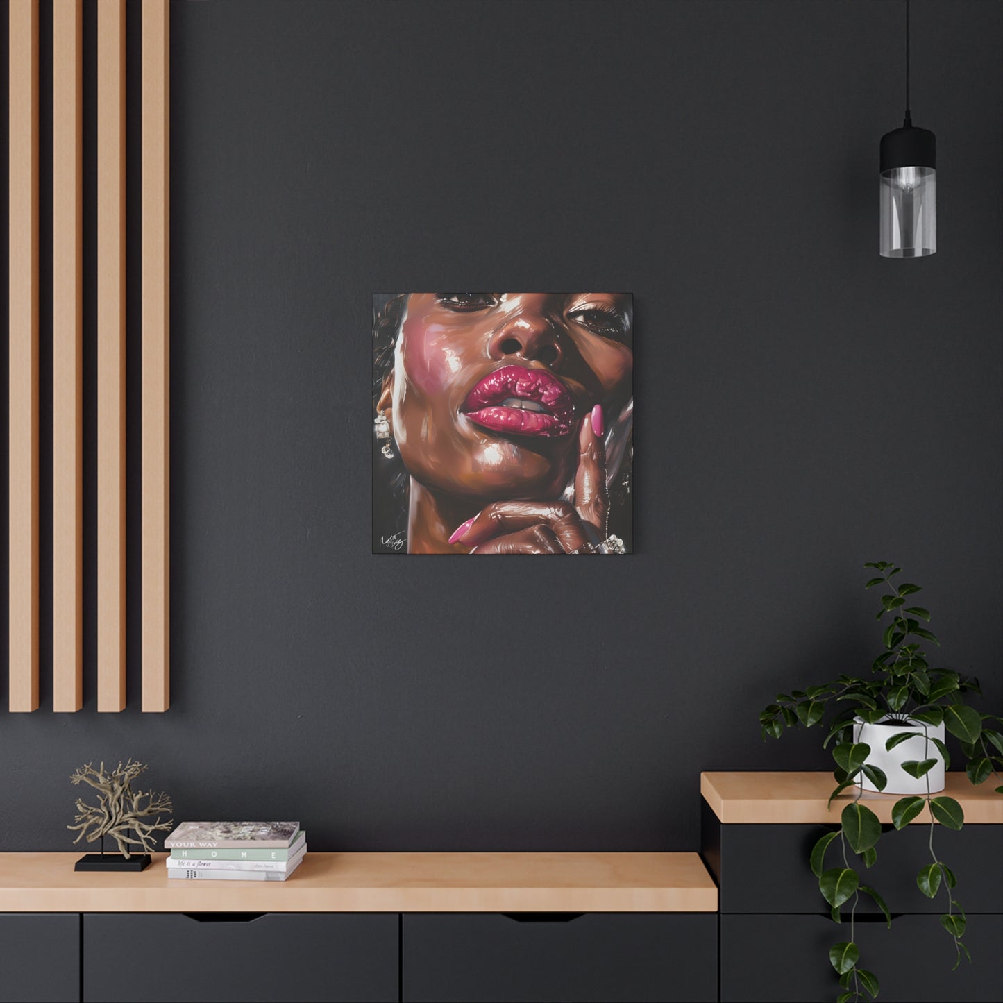 Let Me Tell You A Secret Afrocentric Black Woman Art Canvas Wall Print