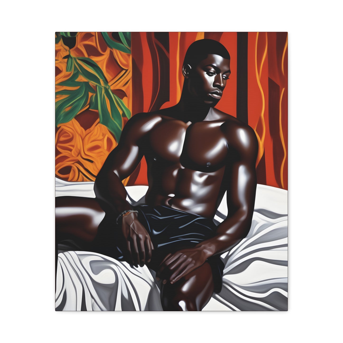 Good Morning Afrocentric Black Artwork Canvas Wall Print