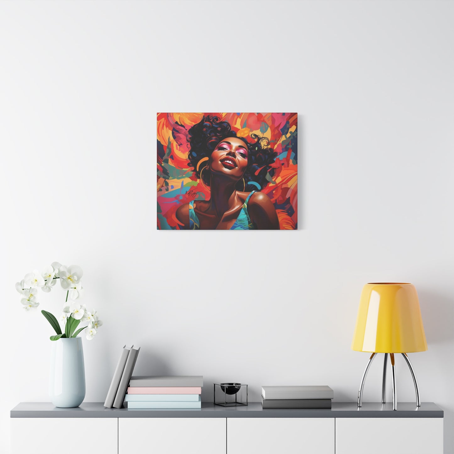 I Am The Embodiment Of Black Joy Afrocentric Black Woman Abstract Art Canvas Wall Print