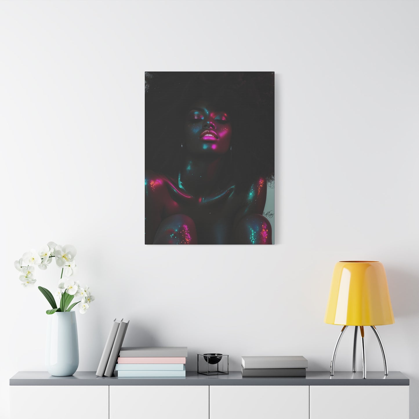 Sometimes It's A Little Hot Afrocentric Black Woman Art Canvas Wall Print