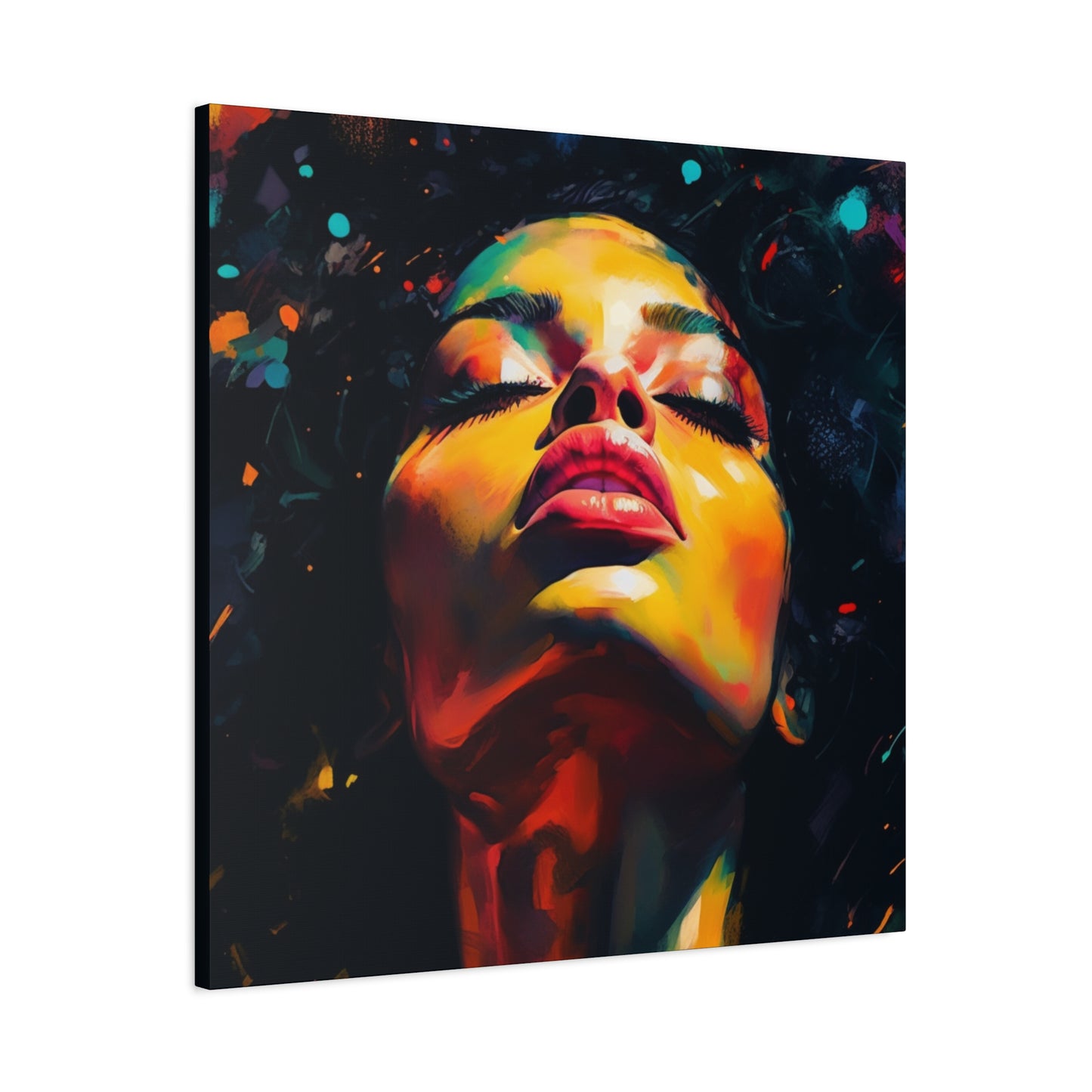 The Rapture Black Woman Abstract Artwork Canvas Wall Print