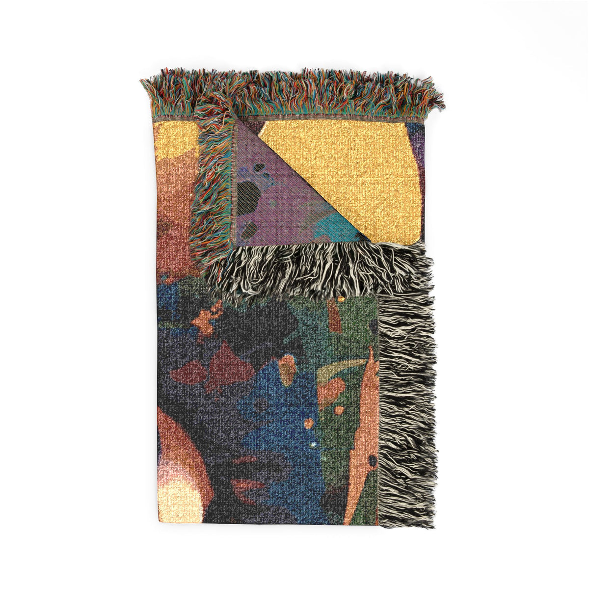 Everything About Me Black Woman Art Woven Throw Blanket