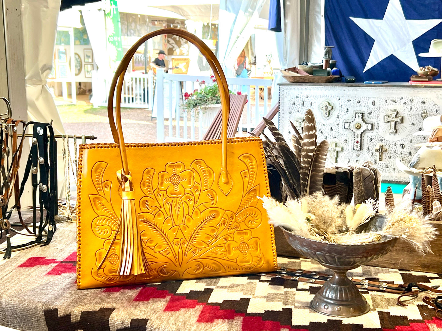 The Amy Boho Leather Tote Bag