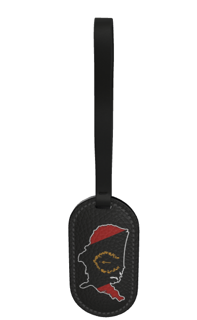 Black American Heritage Flag Nappa Pebble Leather Bag Charm