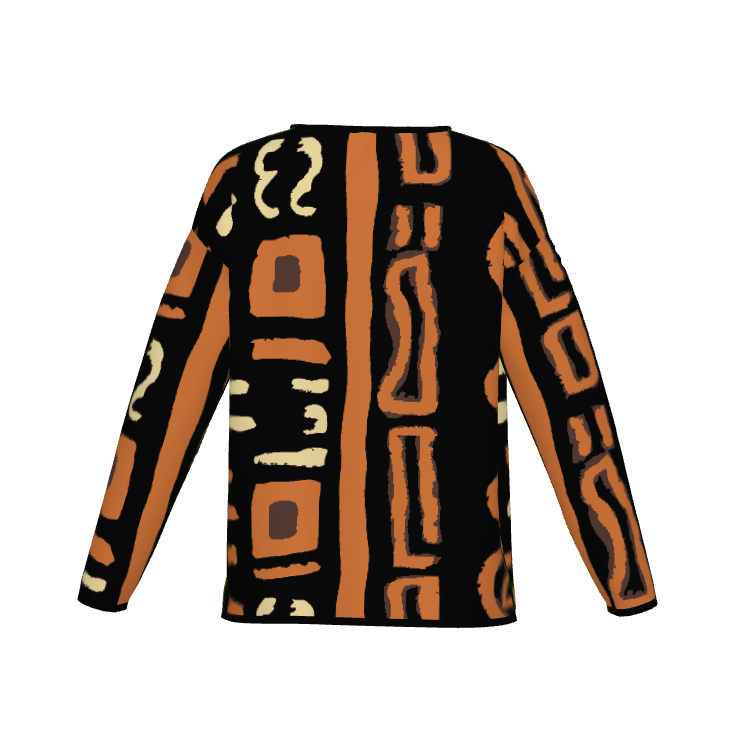 Afrocentric Pattern Crewneck Knit Women's Sweater