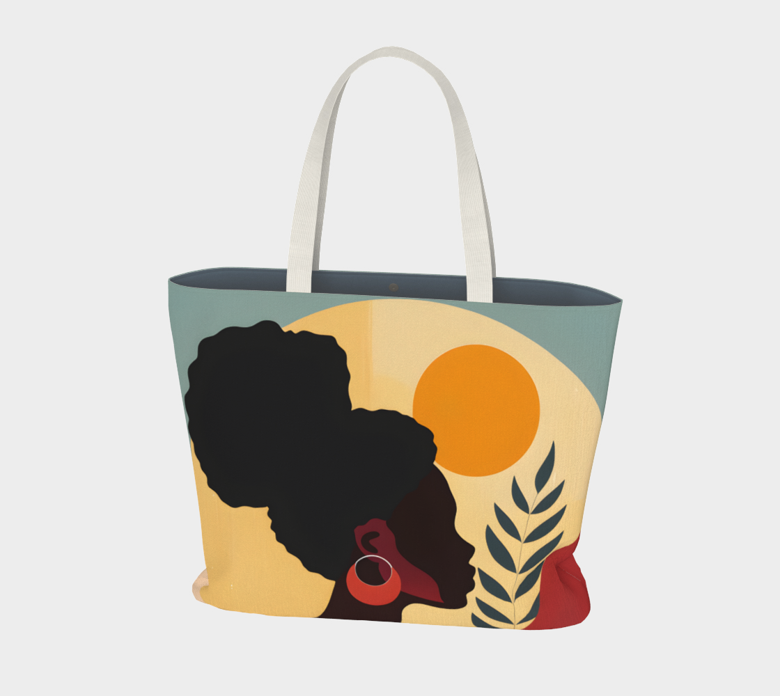 Sunrise in Abstract Premium Large Heavyweight Canvas Shopping Tote Bag