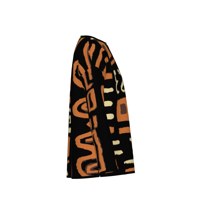 Afrocentric Pattern Crewneck Knit Women's Sweater