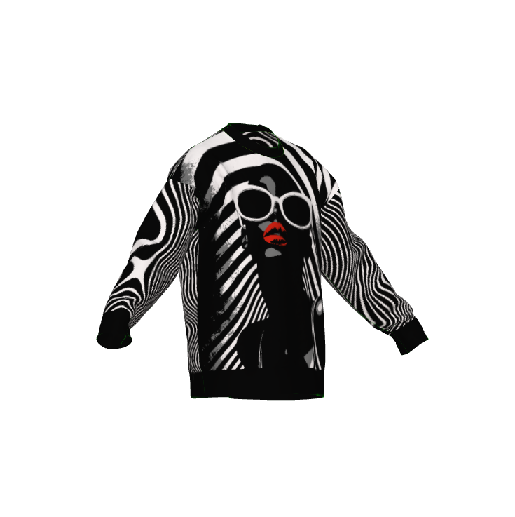 In Black and White Afrocentric Black Woman Crewneck Sweater