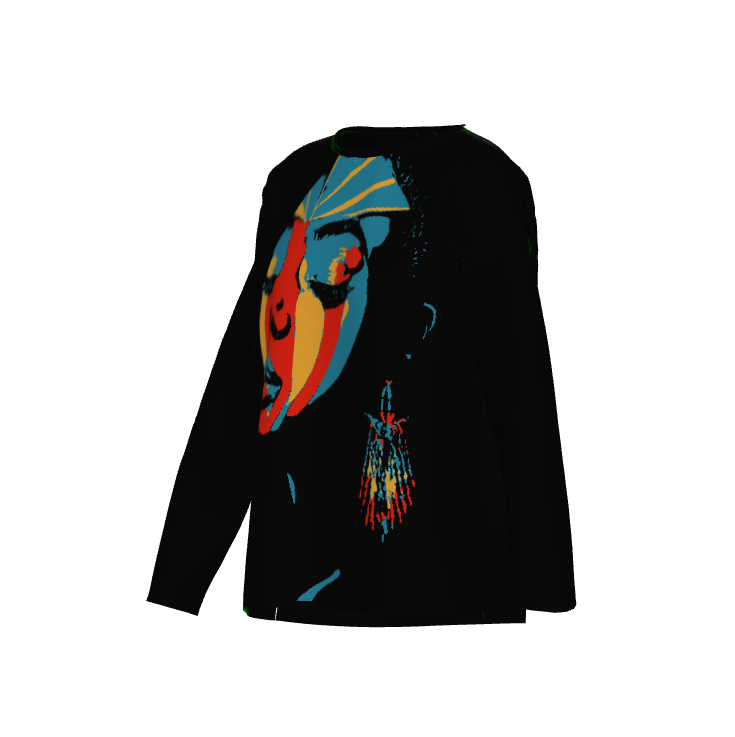 Beautiful Colors Afrocentric Black Woman Print Crewneck Women's Sweater