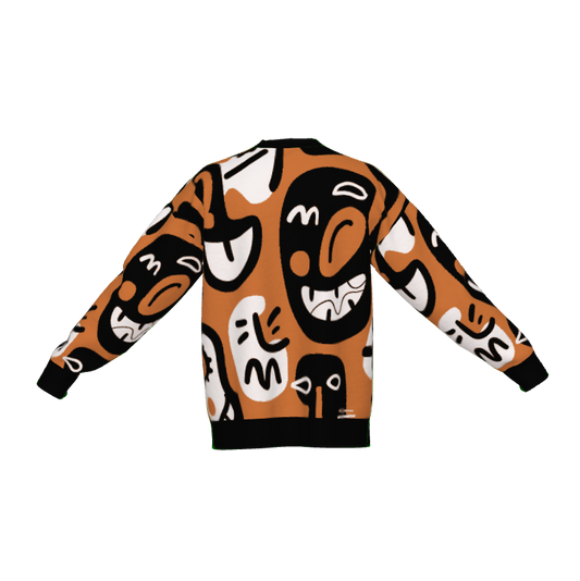Crazy Chuckles Abstract Art Crewneck Sweater - Xtreme Shopper