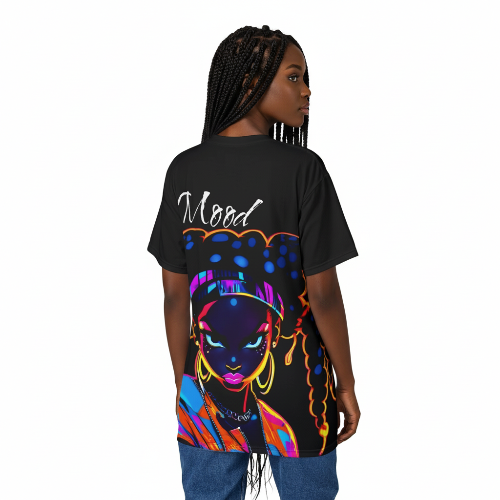 Mood Black Anime Statement Trendy Streetwear Unisex Graphic Tee T-Shirt