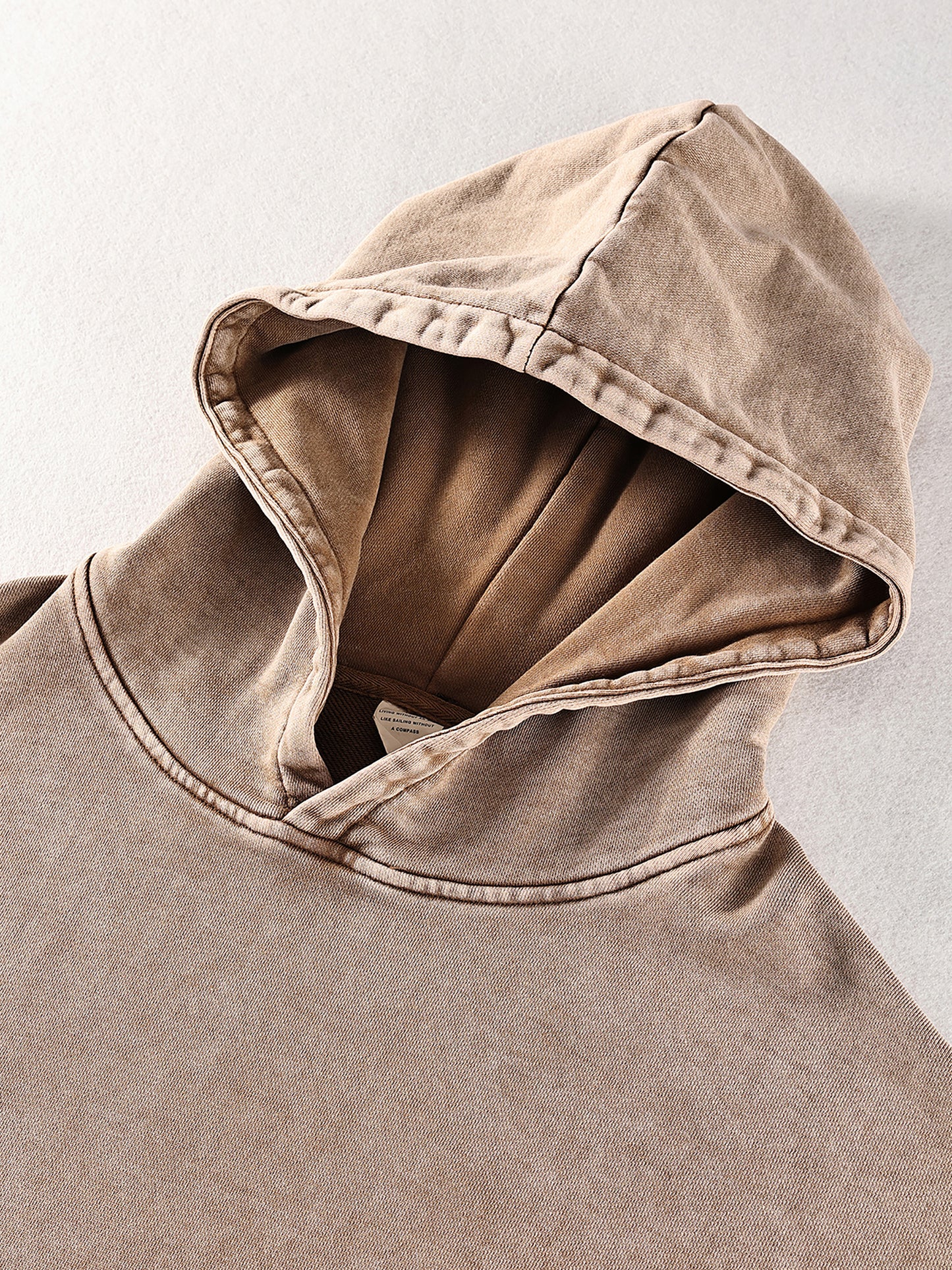 Nope Statement Snow Washed Relaxed Fit Cotton Streetwear Hoodie