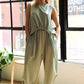 Davi & Dani Drawstring Hem Round Neck Tank and Pants Set - Xtreme Shopper