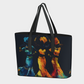 The Dancers Black Woman Art Vegan Leather Tote Bag