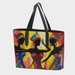 Sisters of Dance Black Woman Art Vegan Leather Tote Bag