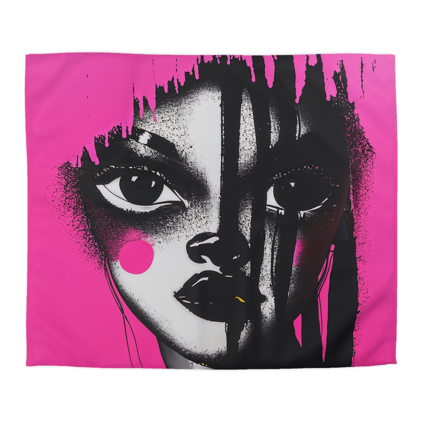 Oversized Thoughts Abstract Black Art Microfiber Duvet Cover