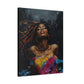 Euphoria Afrocentric Black Woman Abstract Art Canvas Wall Print