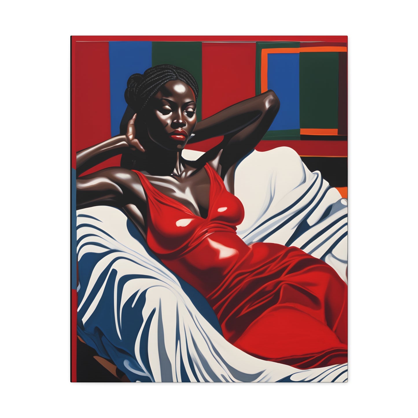 I'll Think About It Afrocentric Black Woman Abstract Art Canvas Wall Print - Xtreme Shopper