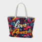 Love Power Premium Large Heavyweight Canvas Shopping Tote Bag