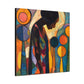At Peace In Abstract Afrocentric Black Woman Abstract Art Canvas Wall Print - Xtreme Shopper