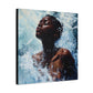 Refreshed Afrocentric Black Woman Art Canvas Wall Print
