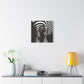 Beauty In Black And White Afrocentric Black Woman Art Canvas Wall Print