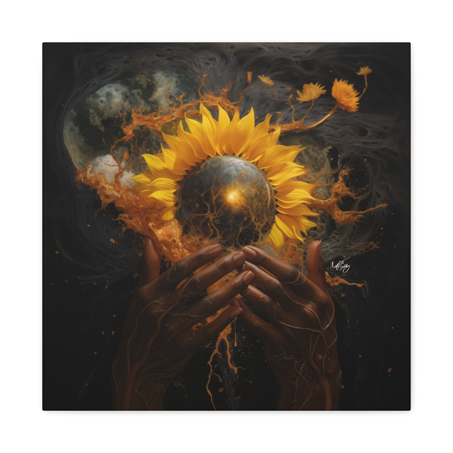 New Beginnings Afrocentric Black Art Canvas Wall Print