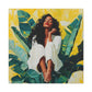 It's A Beautiful Day Afrocentric Black Woman Abstract Art Canvas Wall Print