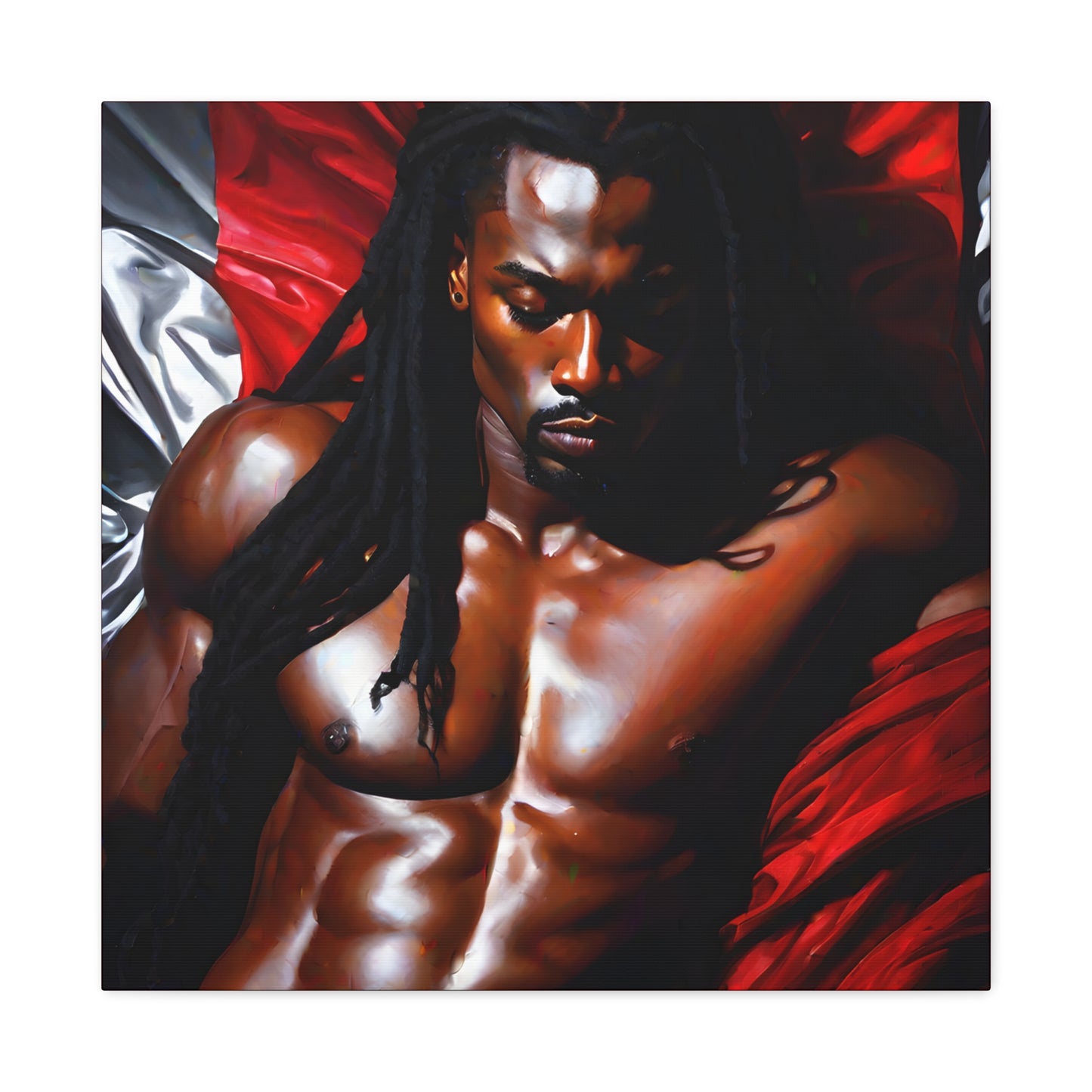Him Afrocentric Black Artwork Canvas Wall Print