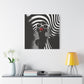Beauty In Black And White Afrocentric Black Woman Art Canvas Wall Print