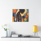 At Peace In Abstract Afrocentric Black Woman Abstract Art Canvas Wall Print - Xtreme Shopper